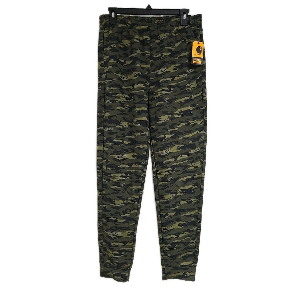 Carhartt Fleece Sweatpants‎ Camouflage Logo Print Jogger Boys Size XL/18-20